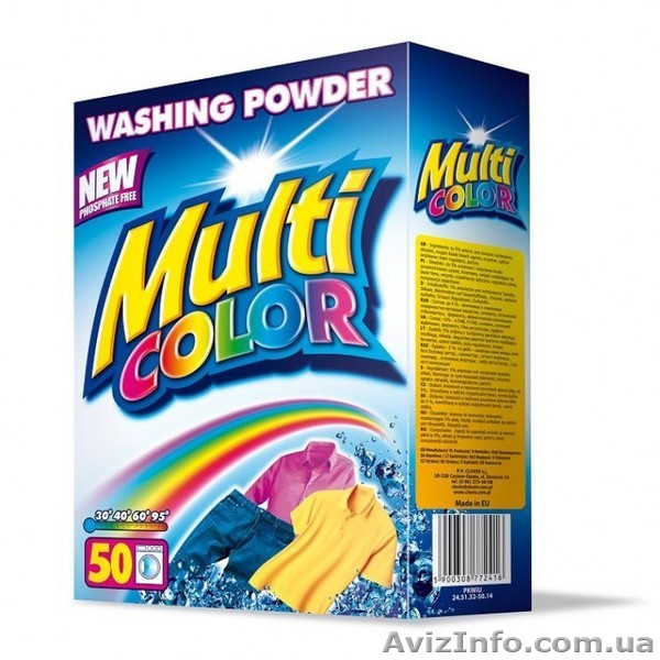 Бесфосфатный стиральный порошок MULTICOLOR – Универсальный 5кг - <ro>Изображение</ro><ru>Изображение</ru> #1, <ru>Объявление</ru> #1026843