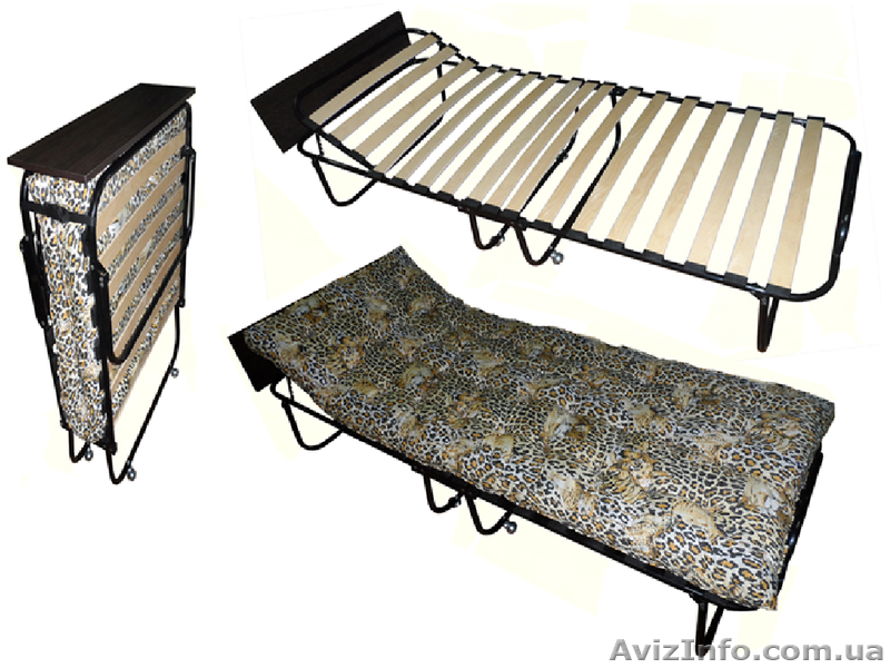 Раскладушка на ламелях с матрасом - <ro>Изображение</ro><ru>Изображение</ru> #1, <ru>Объявление</ru> #1219416
