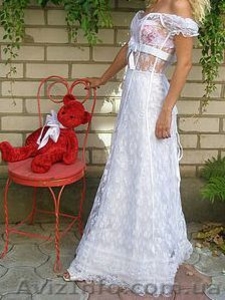 Продам новое свадебное платье из белого гипюра - <ro>Изображение</ro><ru>Изображение</ru> #1, <ru>Объявление</ru> #75469