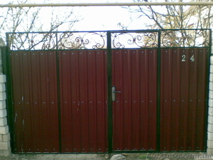 Откатные и распашные ворота калитки забор из профнастила - <ro>Изображение</ro><ru>Изображение</ru> #3, <ru>Объявление</ru> #249978