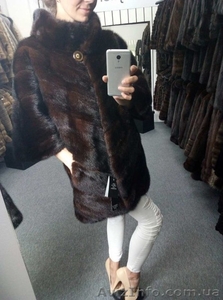 Норковая шуба модель диагональ