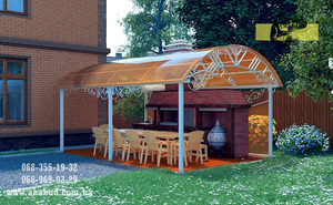 Навес для автомобиля. Навес для авто. Распашные ворота