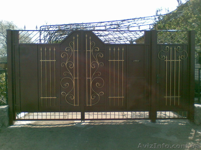 Откатные и распашные ворота калитки забор из профнастила - <ro>Изображение</ro><ru>Изображение</ru> #4, <ru>Объявление</ru> #249978