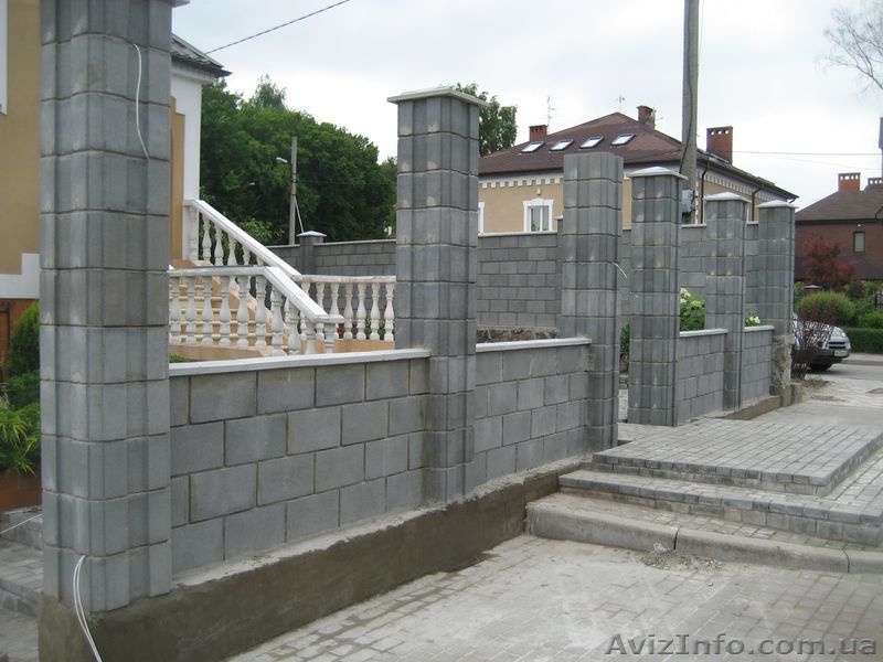Шлакоблок для столбов забора Херсон Столбовой блок декоративный - <ro>Изображение</ro><ru>Изображение</ru> #5, <ru>Объявление</ru> #1247207