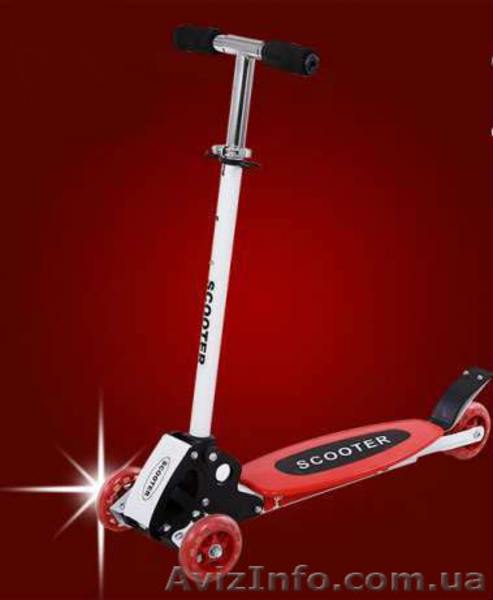 Самокат Scooter с алюминиевой рамой и регулируемой высотой руля: 4 цвета  - <ro>Изображение</ro><ru>Изображение</ru> #3, <ru>Объявление</ru> #1248148