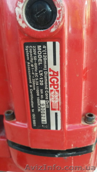 Продается машина алмазного сверления AGP LY-120 - <ro>Изображение</ro><ru>Изображение</ru> #4, <ru>Объявление</ru> #1337856