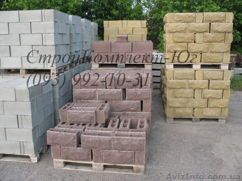 Лицевой шлакоблок для заборов цветной колотый рваный - <ro>Изображение</ro><ru>Изображение</ru> #3, <ru>Объявление</ru> #1474351